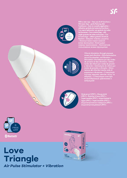 Satisfyer Love Triangle - App Contolled Touch-Free USB-Rechargeable Clitoral Stimulator with Vibration