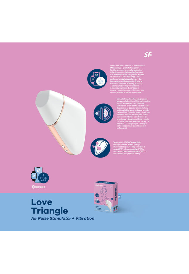 Satisfyer Love Triangle - App Contolled Touch-Free USB-Rechargeable Clitoral Stimulator with Vibration