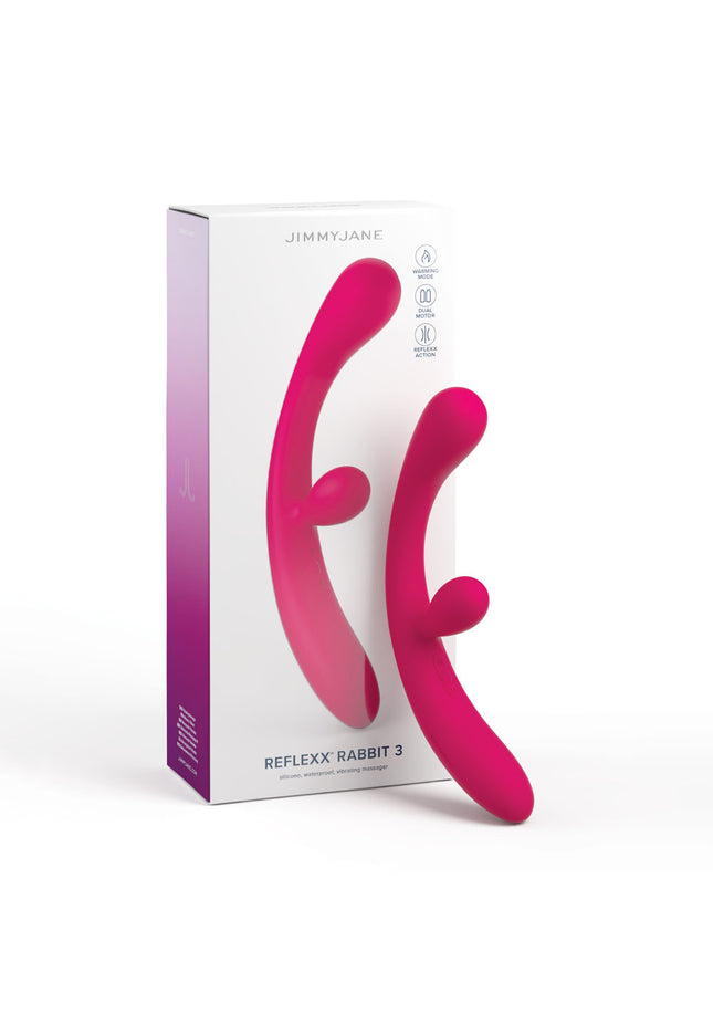 JimmyJane Reflexx Rabbit 3 - Pink 23 cm USB Rechargeable Vibrator