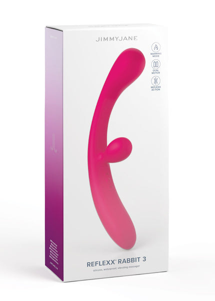 JimmyJane Reflexx Rabbit 3 - Pink 23 cm USB Rechargeable Vibrator