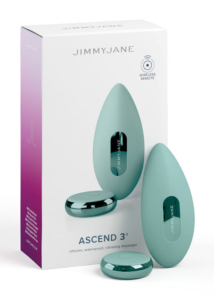 JimmyJane Ascend 3 - Teal 9 cm USB Rechargeable Stimulator with Wireless Remote