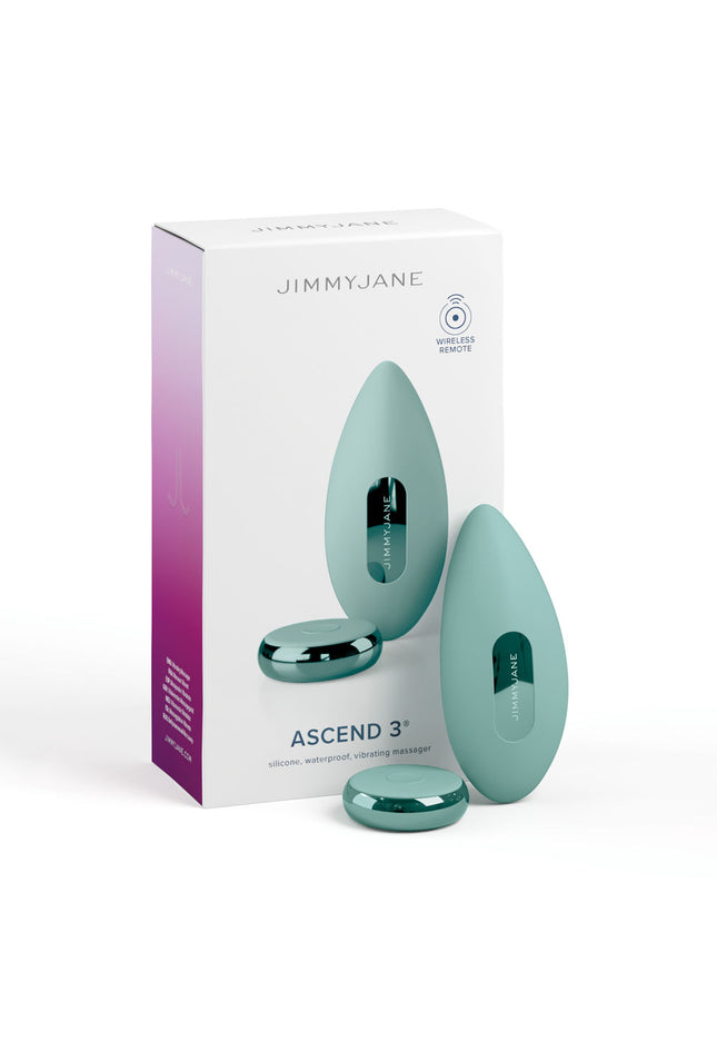 JimmyJane Ascend 3 - Teal 9 cm USB Rechargeable Stimulator with Wireless Remote