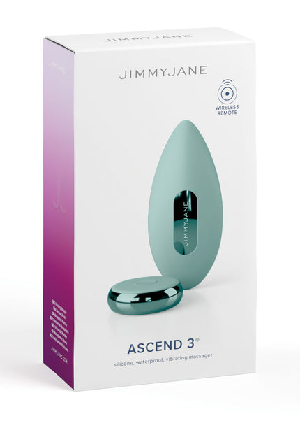 JimmyJane Ascend 3 - Teal 9 cm USB Rechargeable Stimulator with Wireless Remote