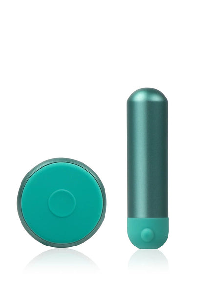 JimmyJane Mini Chroma - Teal - Teal 7.8 cm USB Rechargeable Bullet with Wireless Remote