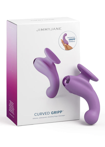 JimmyJane Curved Gripp - Purple USB Rechargeable Finger Stimulator