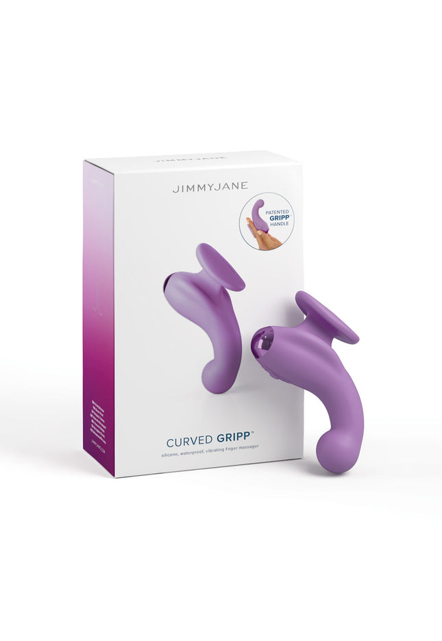 JimmyJane Curved Gripp - Purple USB Rechargeable Finger Stimulator