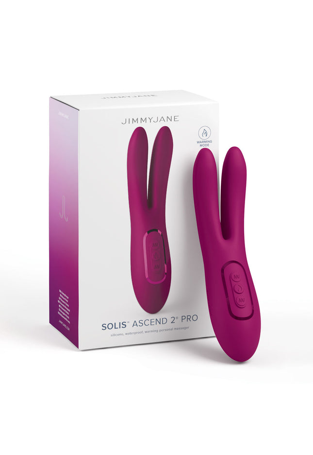 JimmyJane Solis Ascend 2 PRO - Purple 16 cm USB Rechargeable Dual Tip Stimulator