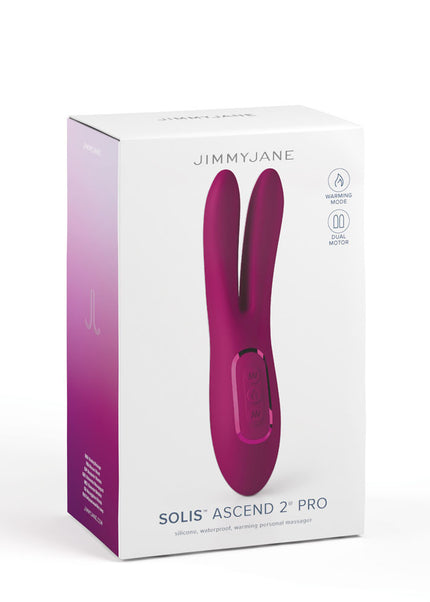JimmyJane Solis Ascend 2 PRO - Purple 16 cm USB Rechargeable Dual Tip Stimulator