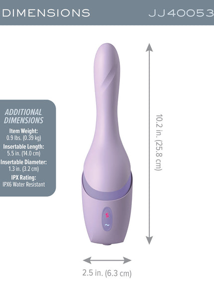 JimmyJane Hello Bang - Purple 27 cm USB Rechargeable Warming & Thrusting Vibrator
