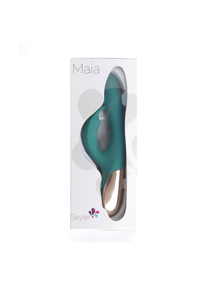 Maia Skyler - Green 21.6 cm USB Rechargeable Bendable Rabbit Vibrator