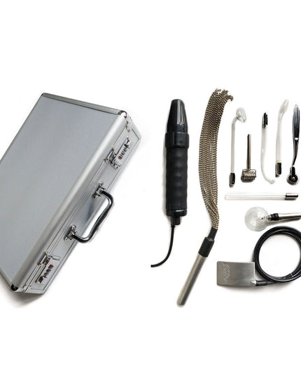 KinkLab Agent Noir Neon Wand Kit - E-Stim Kit - 11 Piece Set