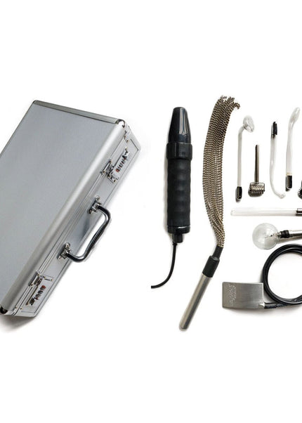 KinkLab Agent Noir Neon Wand Kit - E-Stim Kit - 11 Piece Set