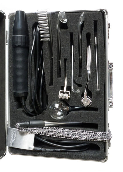 KinkLab Agent Noir Neon Wand Kit - E-Stim Kit - 11 Piece Set