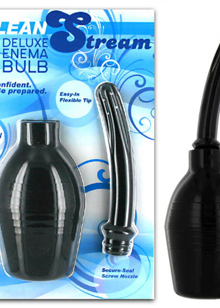 Cleanstream Deluxe Enema Bulb - Black Douche