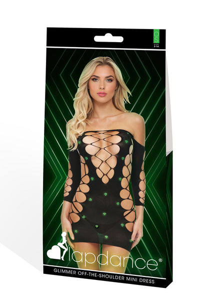 GLIMMER OFF THE SHOLDER-MINDRESS-GID-OS -
