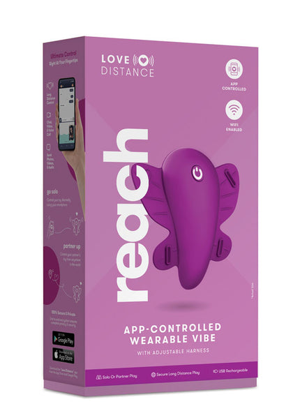 Love Distance REACH - Rose Rechargeable Strap-On Stimulator with App Control