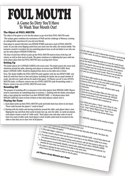 Foul Mouth - Novelty Card Game