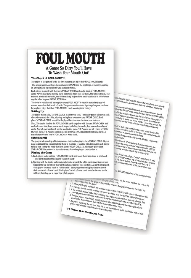 Foul Mouth - Novelty Card Game