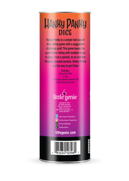 Hanky Panky Dice - Couples Dice Game