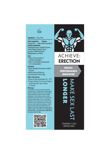Achieve: Erection - Sexual Performance Enhancer for Men - 44 ml Tube