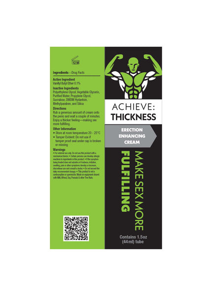 Achieve: Thickness - Erection Enhancing Cream for Men - 44 ml