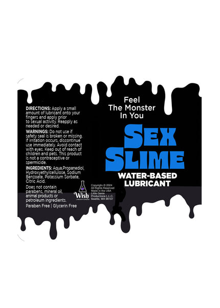 Sex Slime - Blue - Blue Water Based Lubricant - 120 ml Bottle