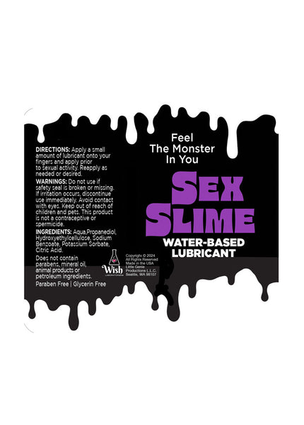 Sex Slime - Purple - Purple Water Based Lubricant - 60 ml Bottle