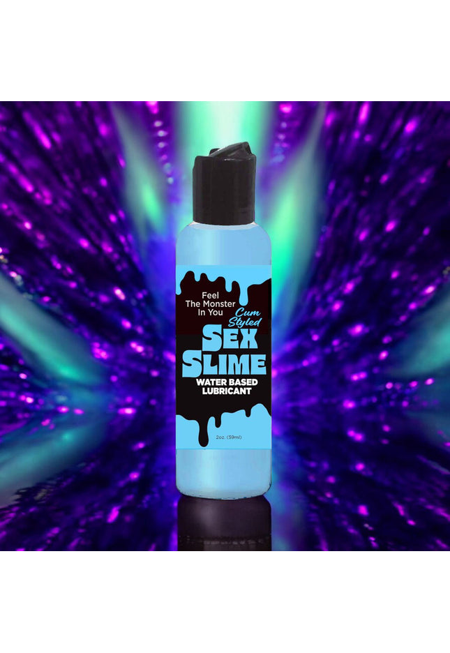 Sex Slime Cum Style Creature Lube - Blue 120 ml - Blue Cum Style Water Based Lubricant - 120 ml Bottle