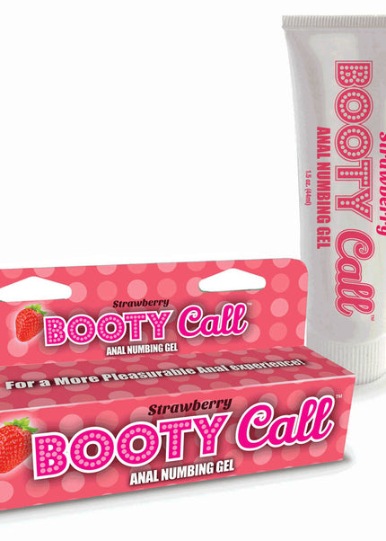 Booty Call Anal Numbing Gel - Strawberry Flavoured Anal Numbing Gel - 44 ml (1.5 oz) Tube