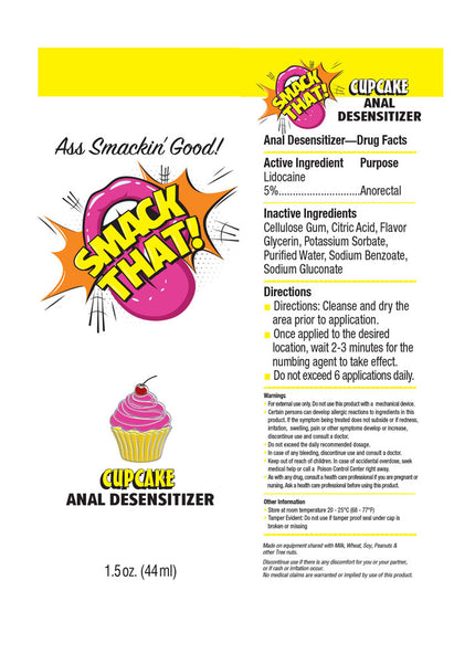 Smack That! Anal Desensitiser - Cupcake - Cupcake Flavoured Anal Desensitiser - 44 ml Tube
