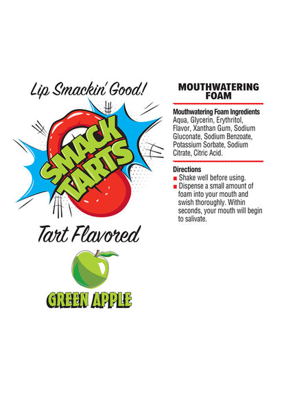 Smack Tarts Mouthwatering Foam - Green Apple - Sour Green Apple Flavoured - 80 ml Bottle