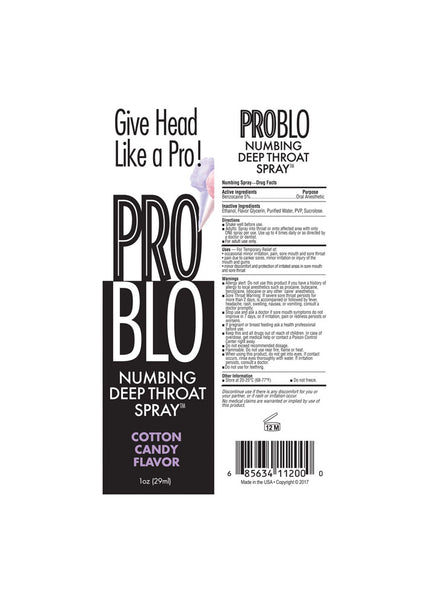 ProBlo Deep Throat Spray - Cotton Candy - Cotton Candy Flavoured Deep Throat Spray - 30 ml