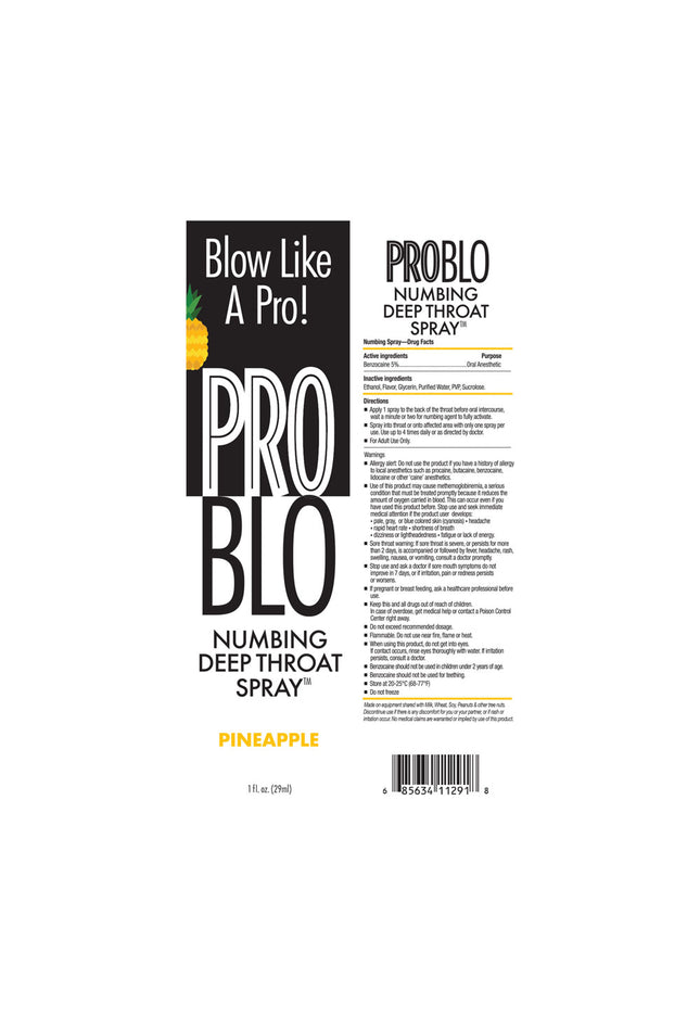 ProBlo Deep Throat Spray - Pineapple - Pineapple Flavoured Deep Throat Spray - 30 ml