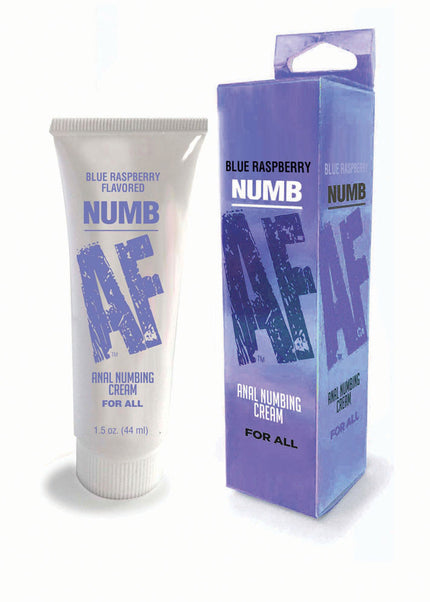Numb AF - Blue Raspberry - Blue Raspberry Flavoured Anal Numbing Cream - 44 ml Tube