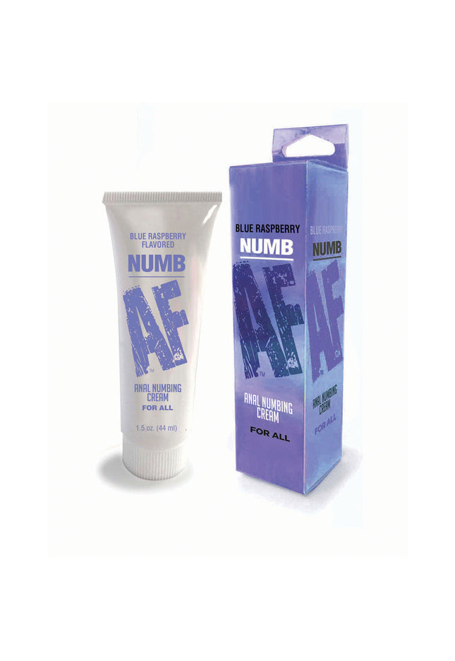 Numb AF - Blue Raspberry - Blue Raspberry Flavoured Anal Numbing Cream - 44 ml Tube