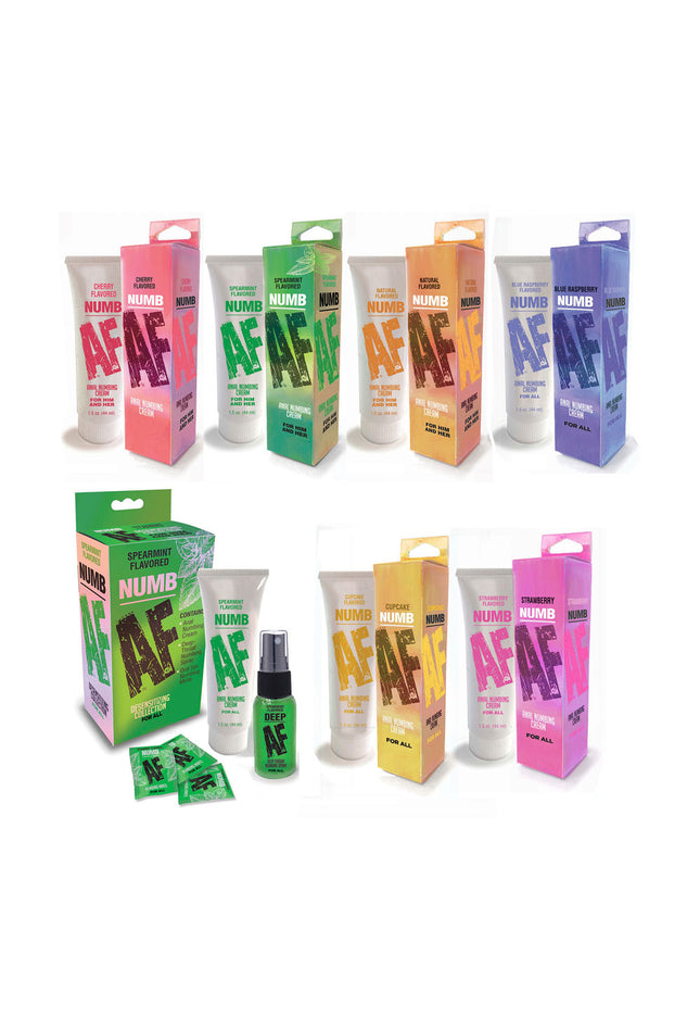 Numb AF - Blue Raspberry - Blue Raspberry Flavoured Anal Numbing Cream - 44 ml Tube