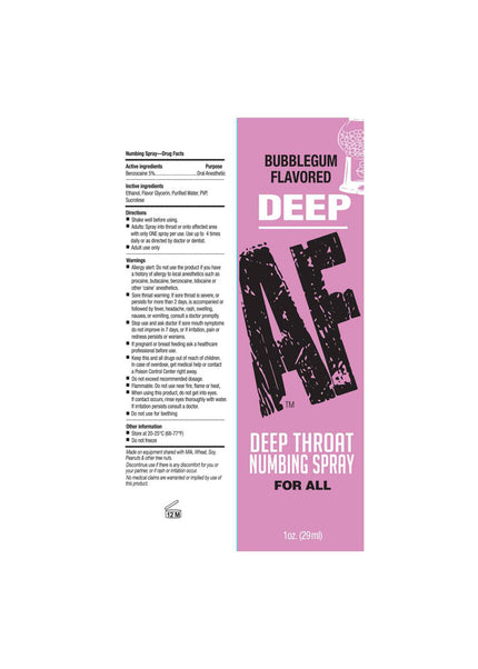 Deep AF - Bubblegum - Bubblegum Flavoured Deep Throat Spray - 29 ml