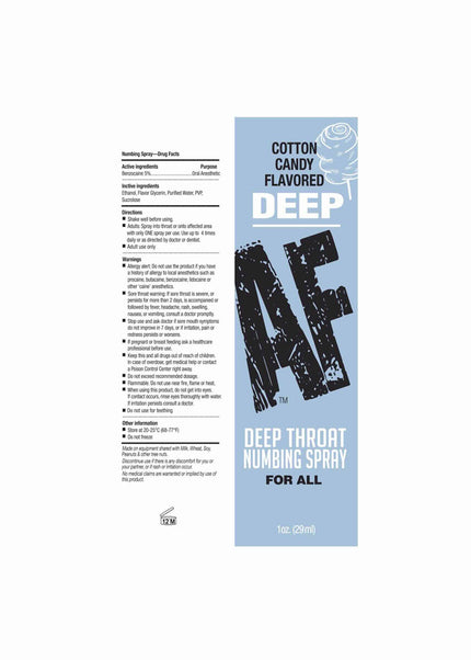 Deep AF - Cotton Candy - Cotton Candy Flavoured Deep Throat Spray - 29 ml
