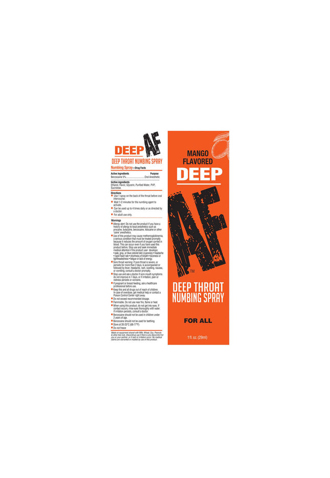Deep AF - Mango - Mango Flavoured Deep Throat Spray - 29 ml