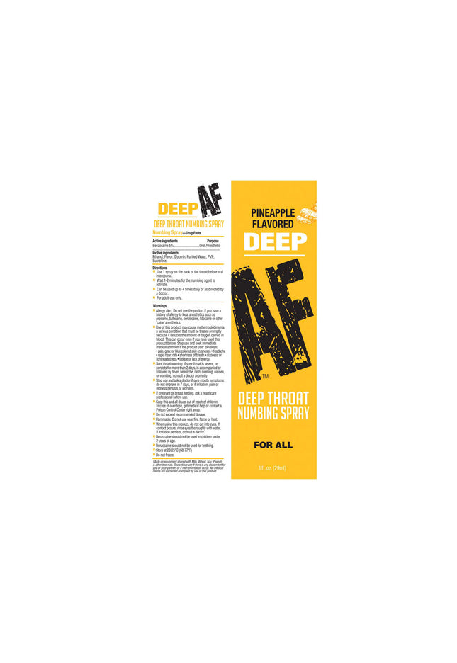 Deep AF - Pineapple - Pineapple Flavoured Deep Throat Spray - 29 ml