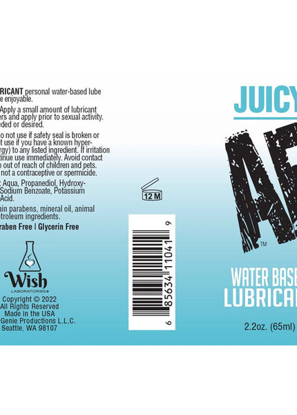 Juicy AF Water Based Lubricant - 59 ml - Water Based Lubricant - 59 ml Bottle