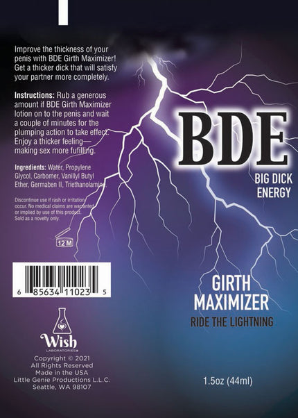 Big Dick Energy Girth Maximiser - Male Enlarger Cream - 44 ml Tube