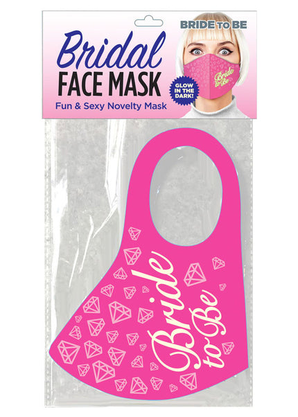 Bridal Face Mask - Bride To Be - Glow Pink Novelty Mask