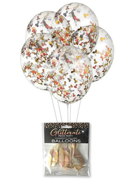 Glitterati - Confetti Balloons - Party Balloons - 5 Pack