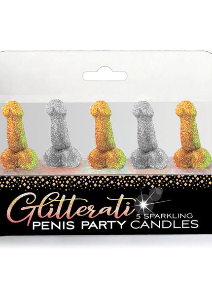 Glitterati - Penis Party Candles - Novelty Candles - 5 Pack