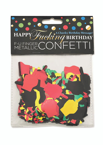 Happy Fucking Birthday FU Finger Confetti - Party Decoration
