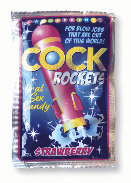 Cock Rockets - Strawberry - Strawberry Flavoured Oral Sex Candy - 15 grams