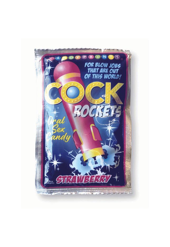 Cock Rockets - Strawberry - Strawberry Flavoured Oral Sex Candy - 15 grams
