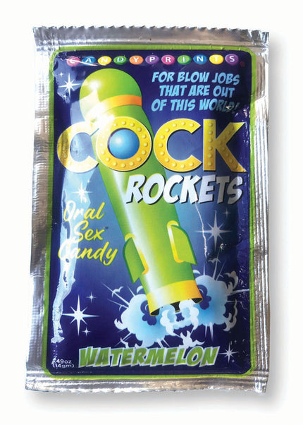 Cock Rockets - Watermelon - Watermelon Flavoured Oral Sex Candy - 15 grams