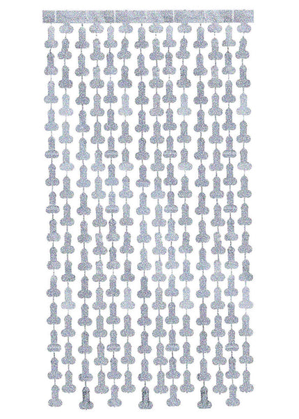 Glitterati - Penis Party Disco Metallic Curtains - Party Doorway Decoration - Set of 2